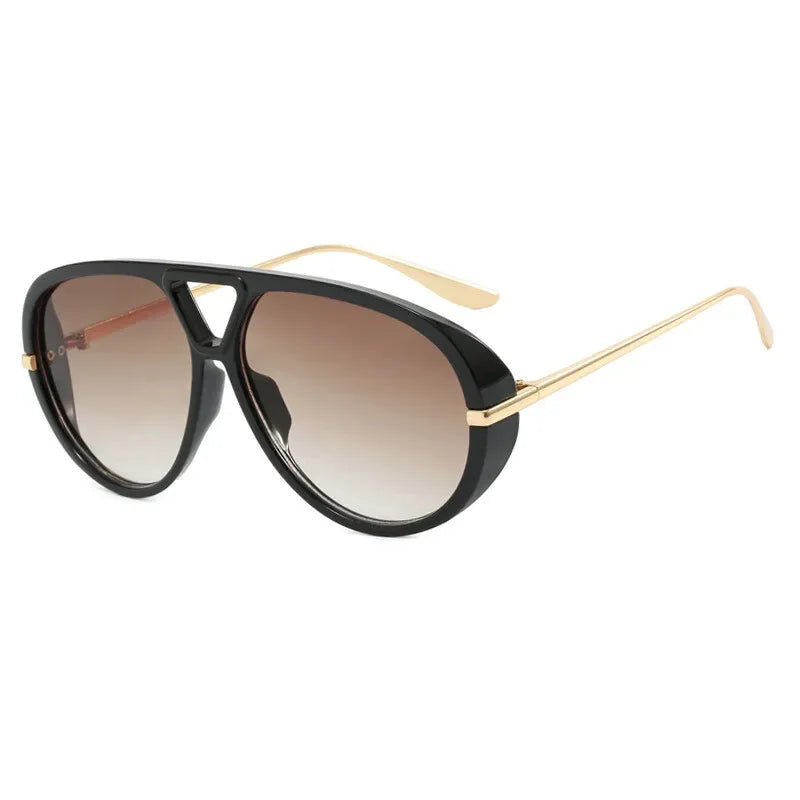 Y2k Large Frame Double Beam Sunglasses