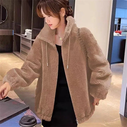 Double Coral Fleece Thick Long Sleeve Coat