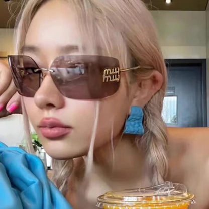 Rimless Luxury Metal High Quality Decoration sunglasses