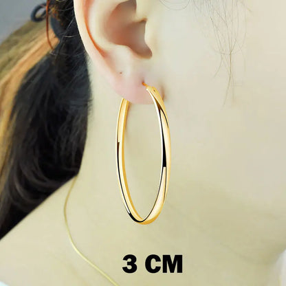 DANA 18K Gold Plated Hoop Earrings