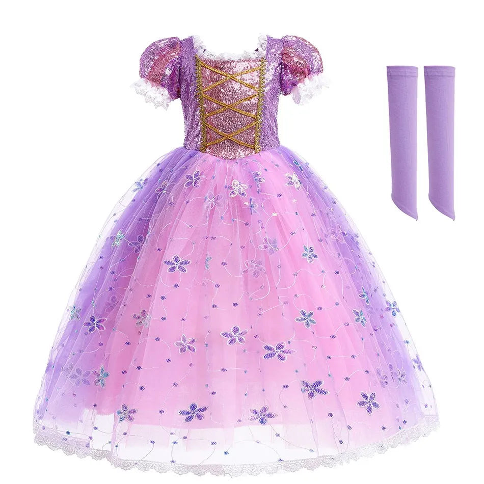 Elsa Anna Jasmine Rapunzel Pageant Cosplay Costume