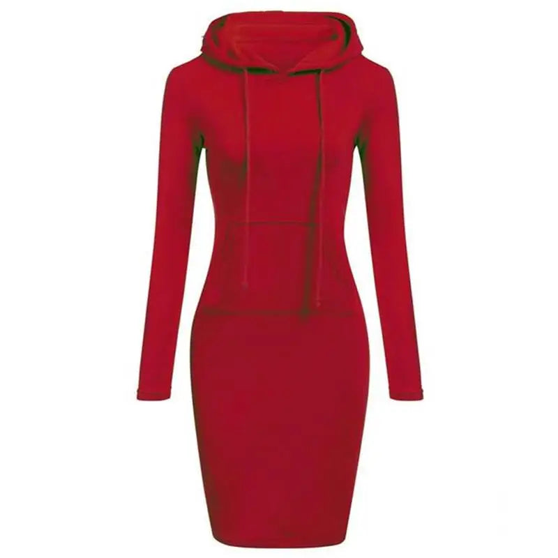Hooded Sweatshirts Slim Long Sleeve Dress