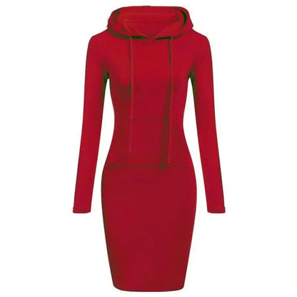 Hooded Sweatshirts Slim Long Sleeve Dress
