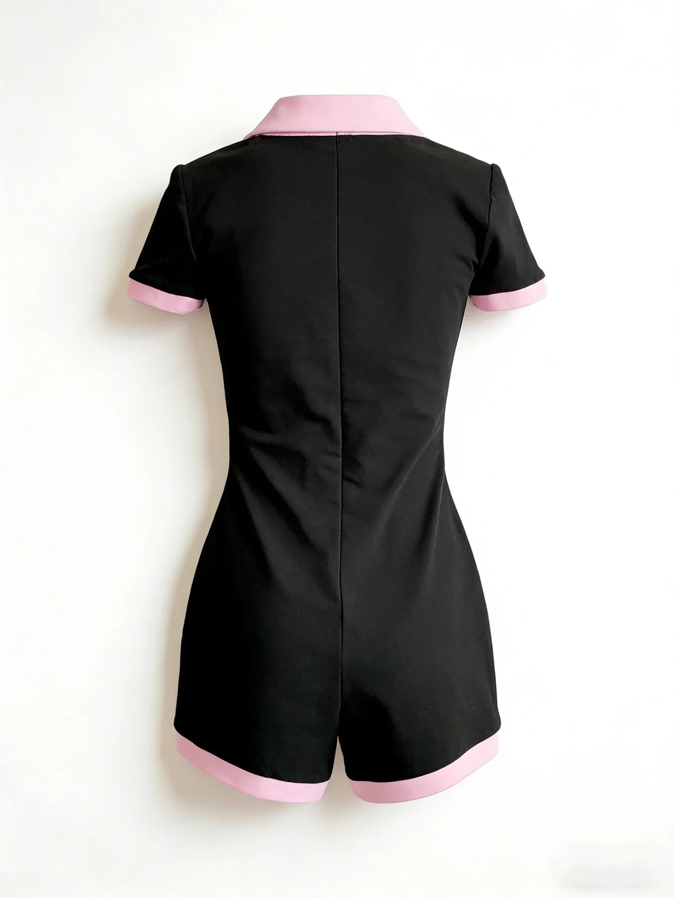 Slim-fitting short-sleeved one-piece pants