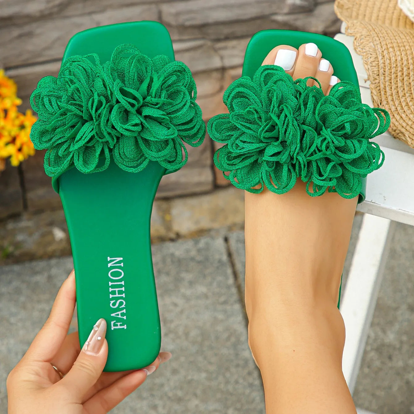Flower Flat Slippers