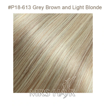 Flat Pu Tape Real Human Hair Wigs