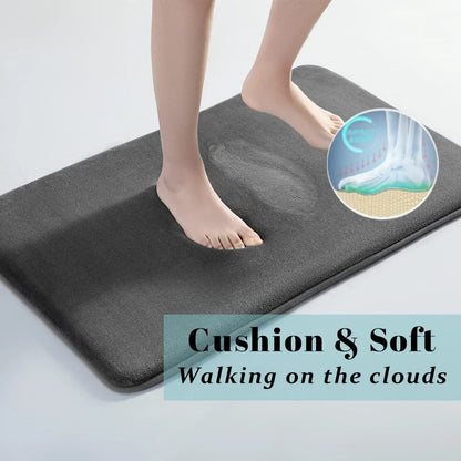 Super absorbent velvet bathroom floor mat