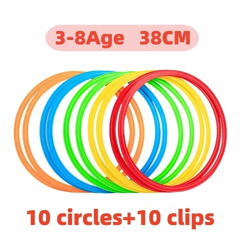 Outdoor Funny Physical Training Sport Toys Lattice Jump Ring Set