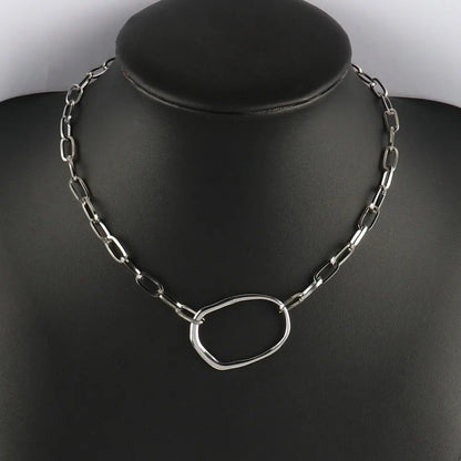 316L Stainless Steel Choker Heart Clavicle Chain Necklaces