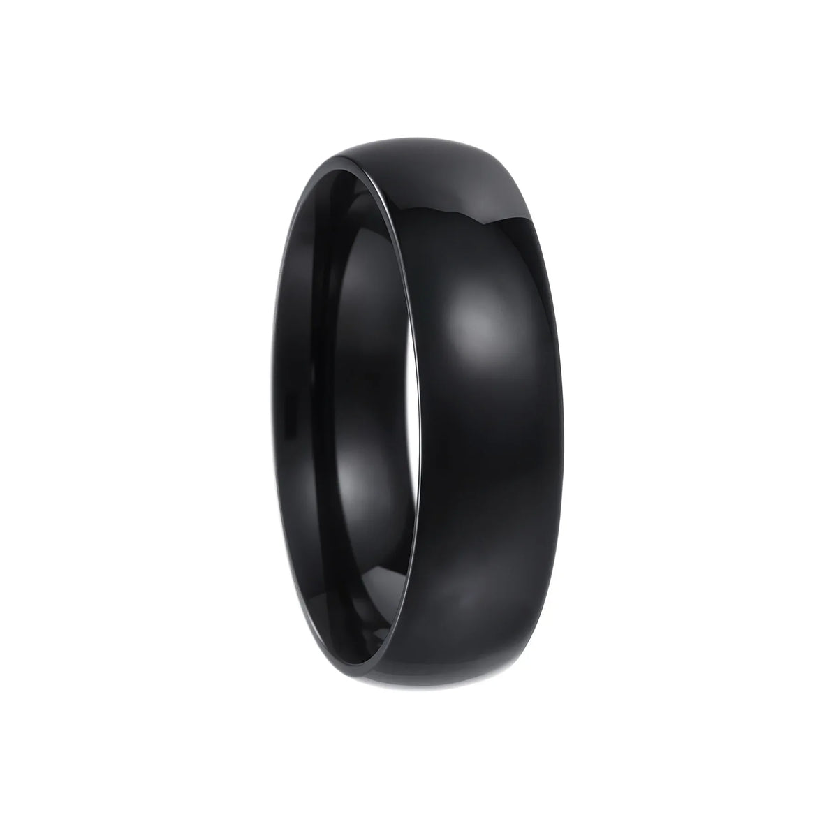 6MM Stainless Steel Classic Gold Rings