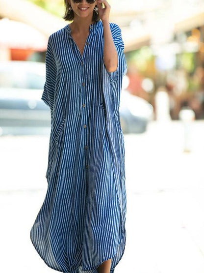 Bohemian Print Beach Cover-Up Kaftan Robe