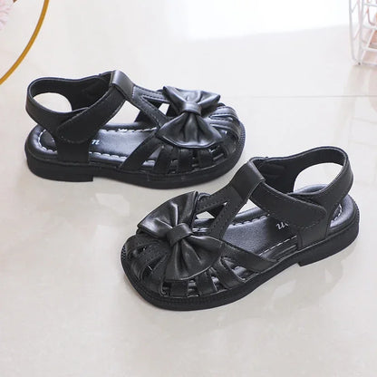Cute Girls Bow Peep-toe Casual Sandals