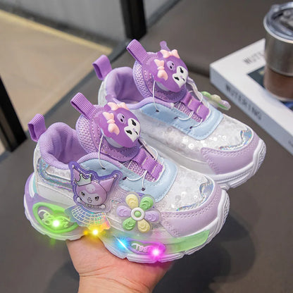 Illuminating Buttons Breathable Sneakers