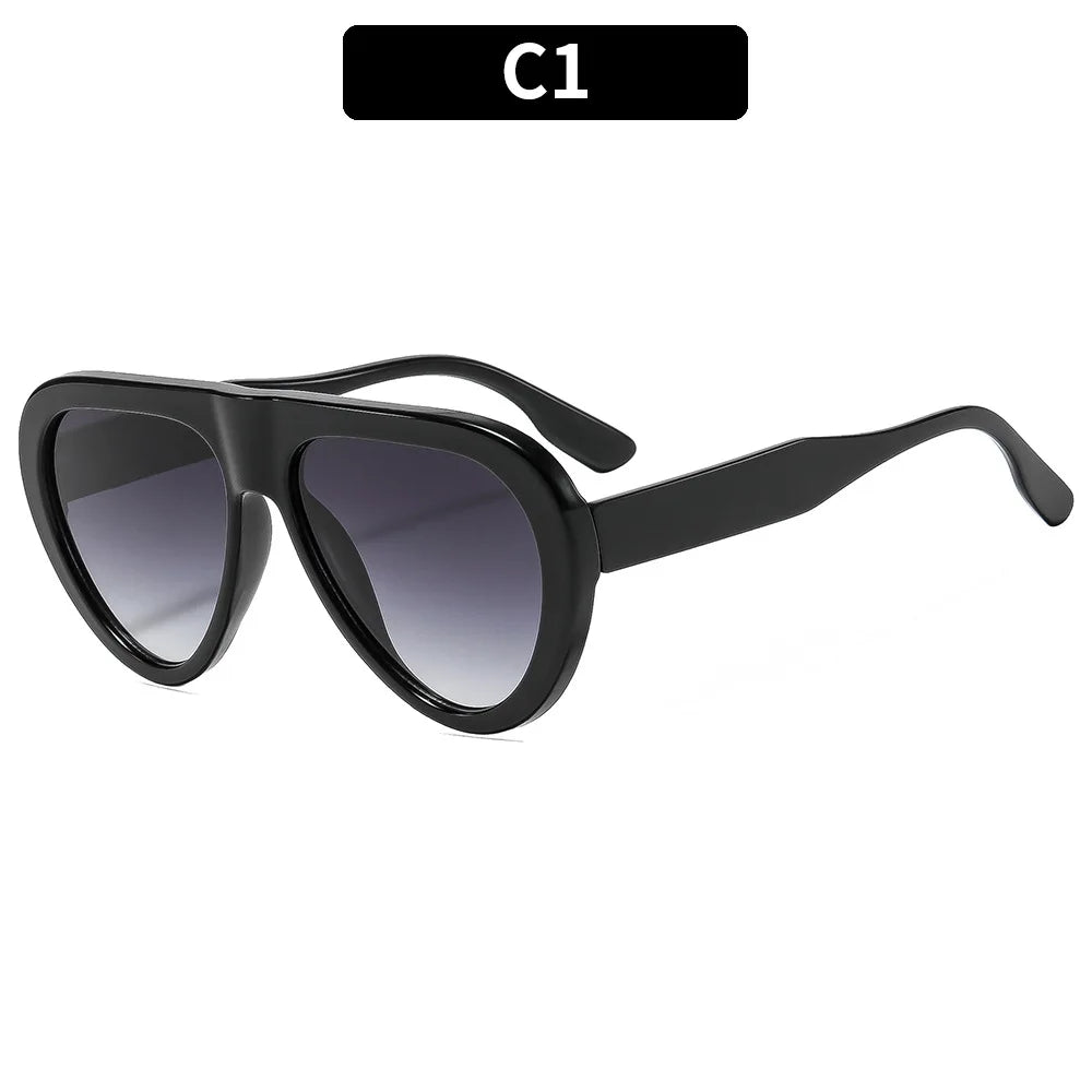 Vintage Oversized Oval Sexy Sunglasses