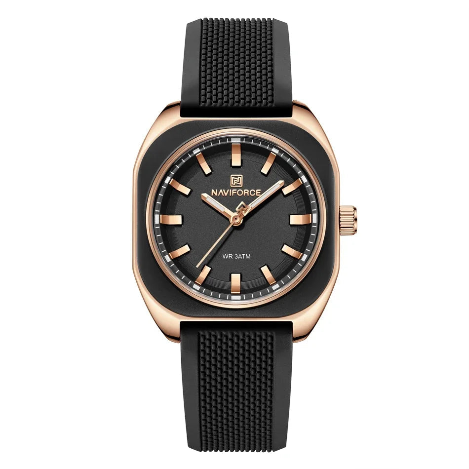 DANA Elegant Polygon Quartz Silicone Watch