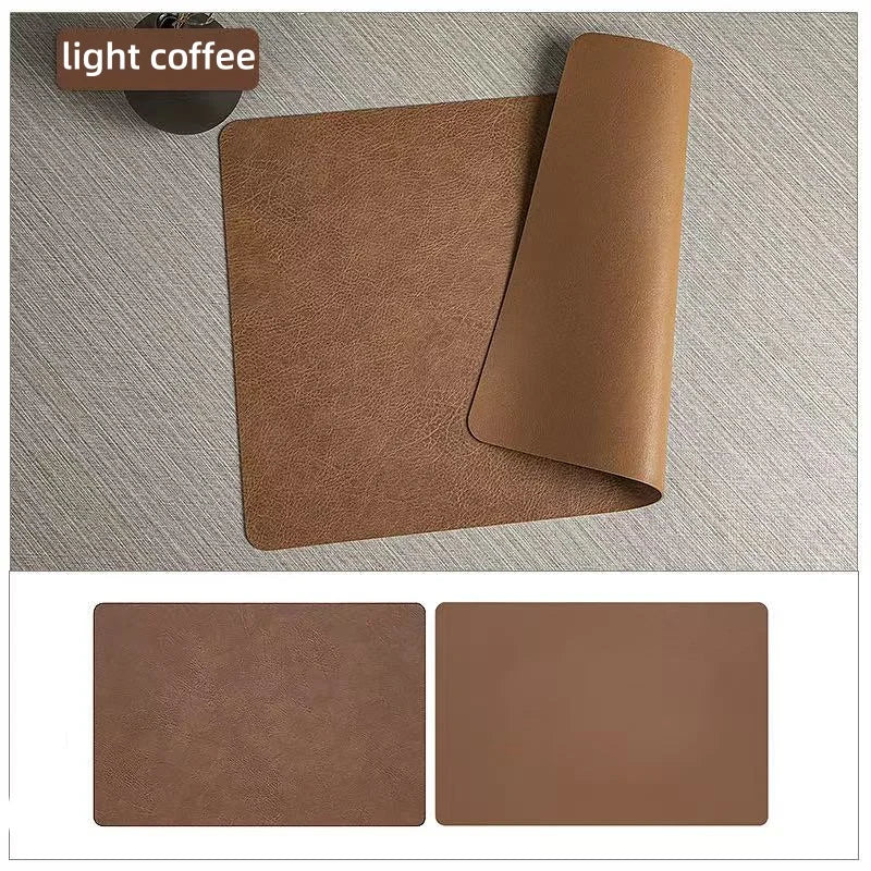 Faux Leather Placemats Set of 1/4/6pcs Table Place Mats