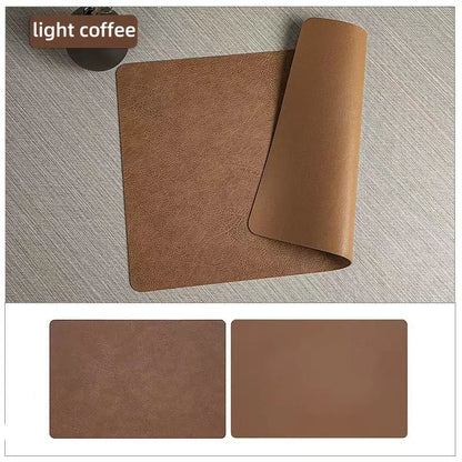 Faux Leather Placemats Set of 1/4/6pcs Table Place Mats