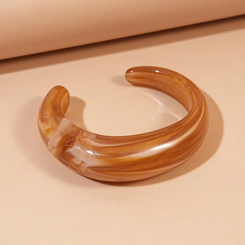 Acrylic Cuff Geometric Open Bracelet