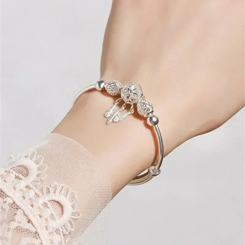 DANA 925 Sterling Silver Bead Ball Bracelets