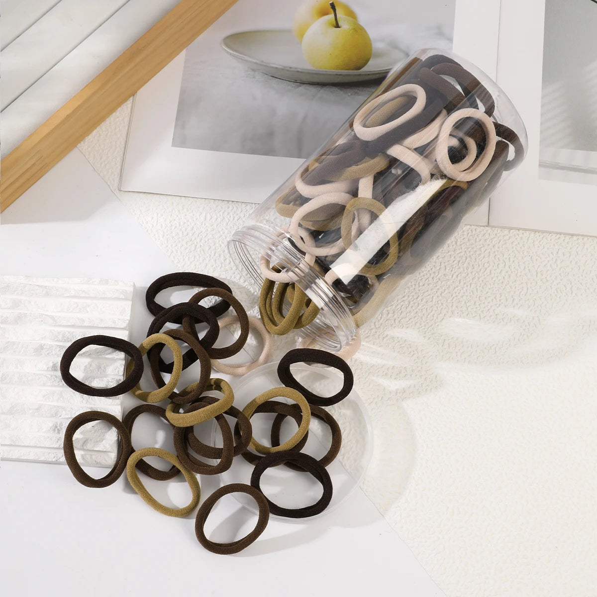 50PCS Colorful Ealstic Nylon Hair Bands