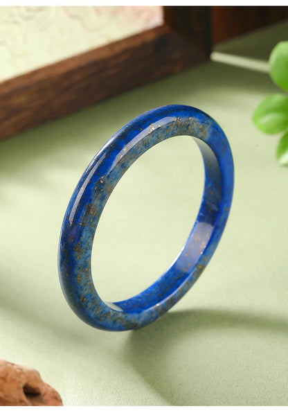 Natural Lapis Lazuli Tianshan Jade Bangle Imperial Blue Afghan Stone Bangle Genuine Gemstone Bracelets