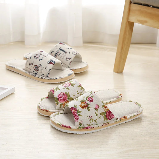 Four Season Linen Home Slippers