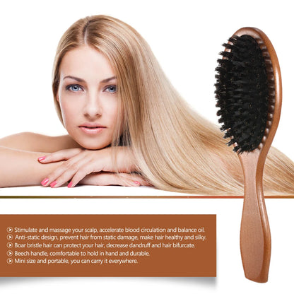 Natural Boar Bristle Hair Brush