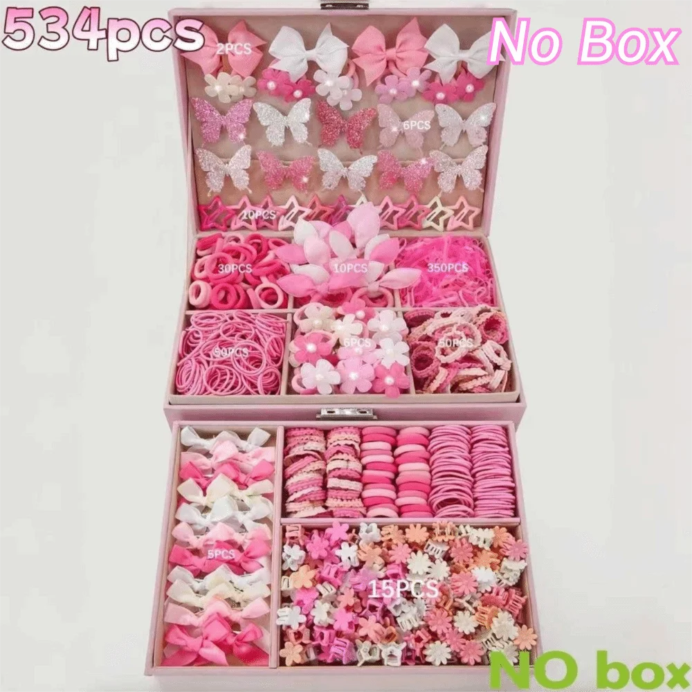 Bow High Elastic Hair Accessories Set No Hurt Hair Colorful Girls Hair Bands