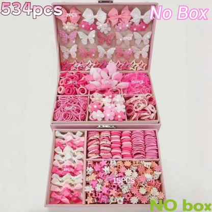 Bow High Elastic Hair Accessories Set No Hurt Hair Colorful Girls Hair Bands