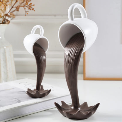 3D anti-gravity tipping coffee cup Decoration