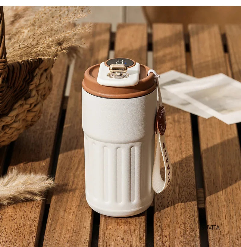 450ML Thermos Water Bottle Smart Display Temperature Stainless Steel Mug