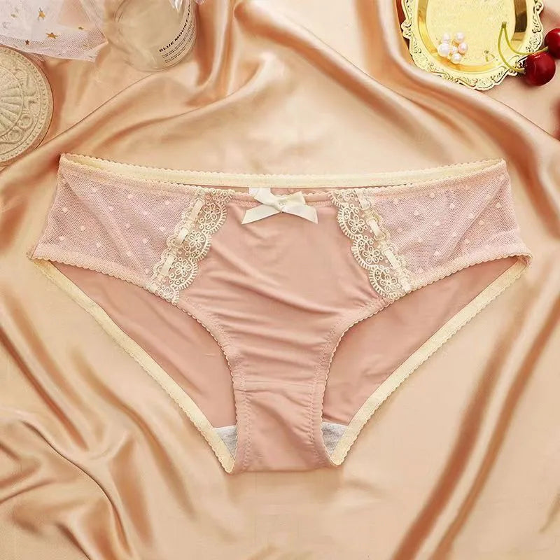 Milk Silk Low Waist Seamless Soft Panties Cute Lovely Sweety Princess Underwear