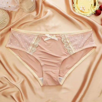 Milk Silk Low Waist Seamless Soft Panties Cute Lovely Sweety Princess Underwear