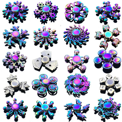 Rainbow Metal Spinner Finger Spinners Stress Anxiety Relief