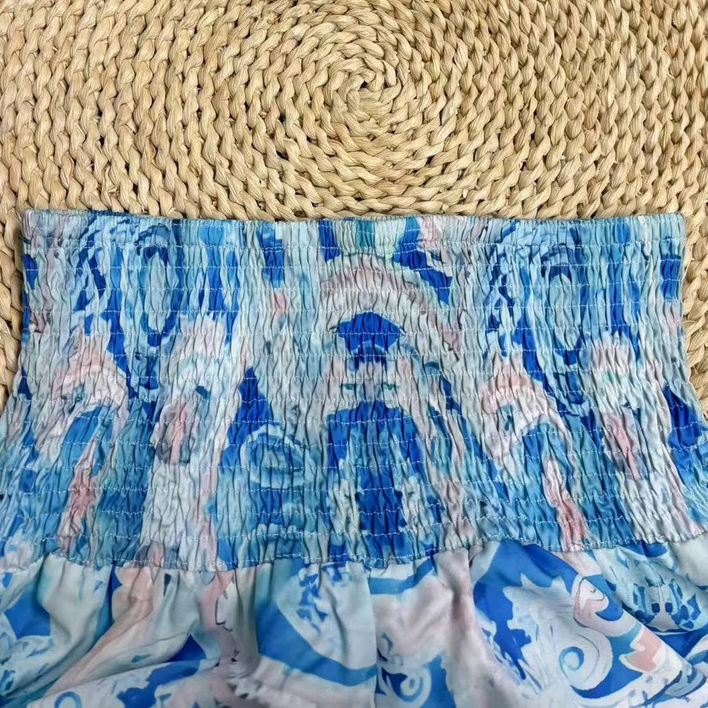 High Waist Printed Wide Leg Slim Fit Outfits Pants