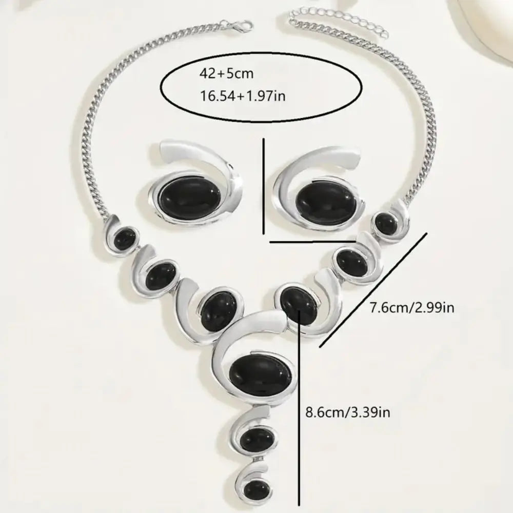 3Pcs/Set Geometric Jewelry Elegant Vintage Bohemian Spiral Snail Coil Set