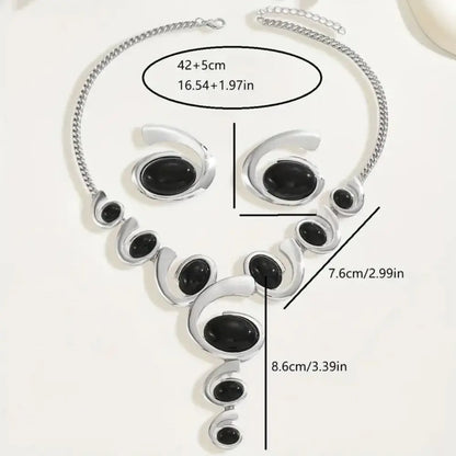 3Pcs/Set Geometric Jewelry Elegant Vintage Bohemian Spiral Snail Coil Set
