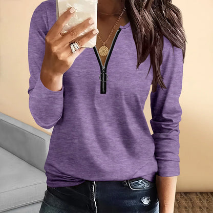 Camiseta informal estampada de manga larga