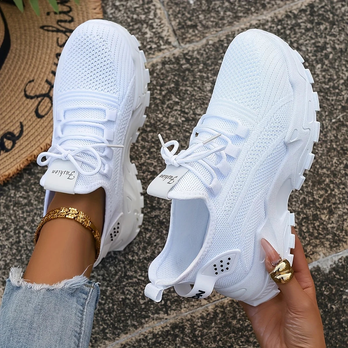 Breathable Knit Soft Sole Walking Sneakers