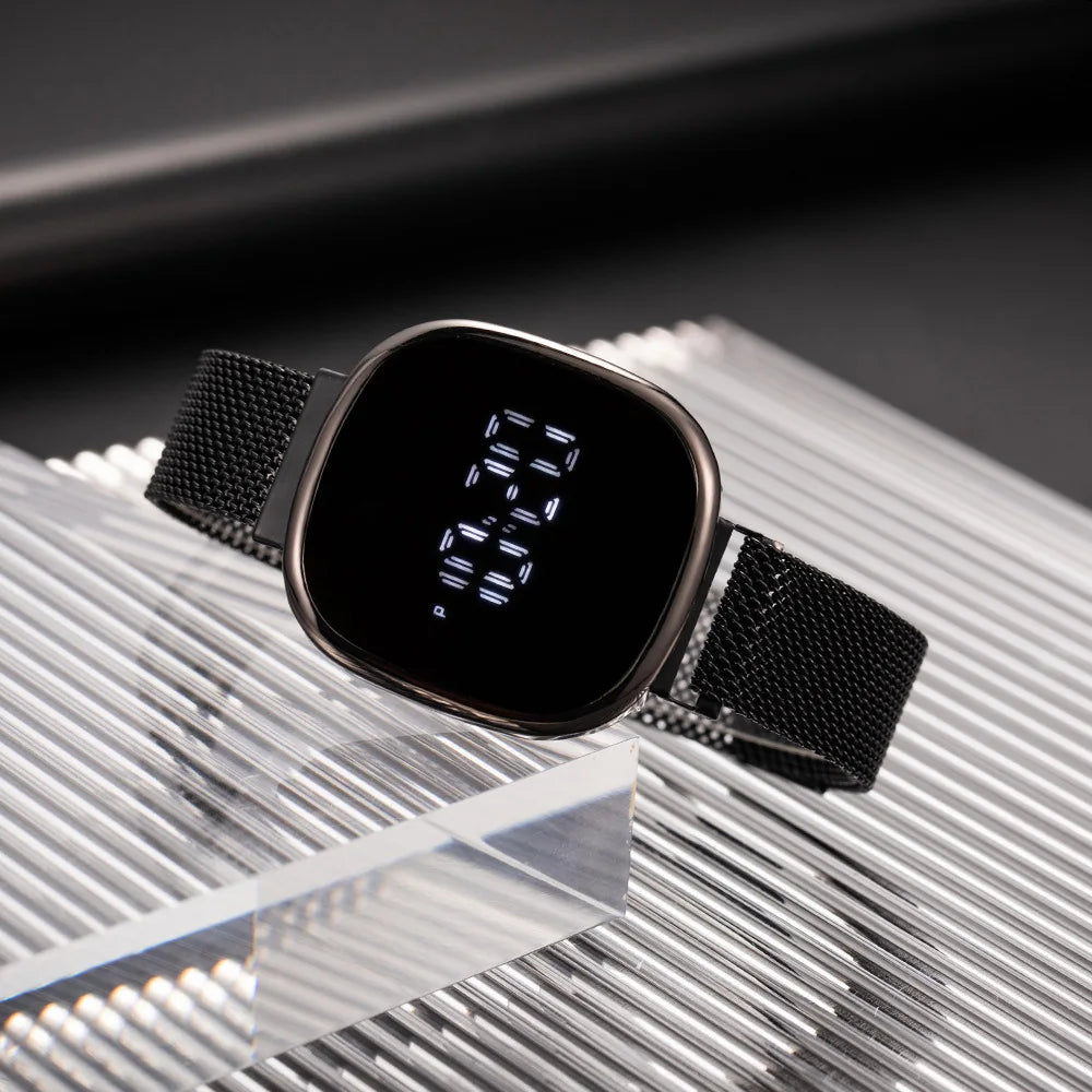 Steel LED Digital Electronic Wristwatch