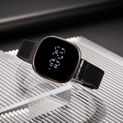 Steel LED Digital Electronic Wristwatch