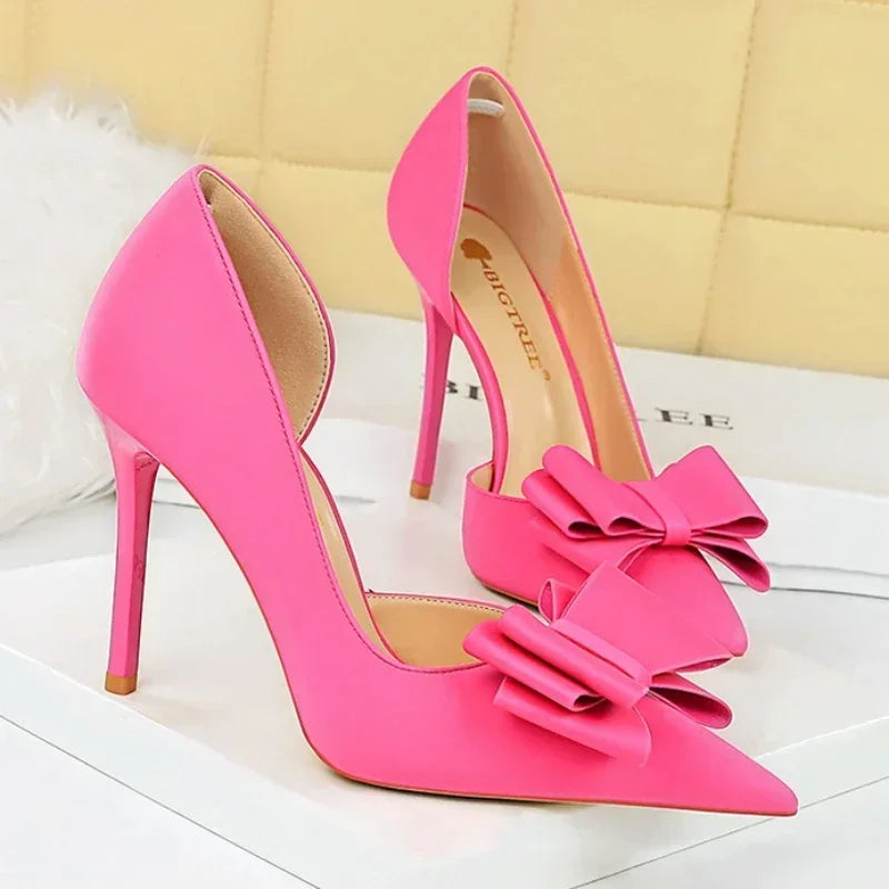 High Heels Silk Satin Shoes