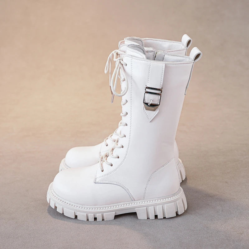 Elegant Zipper Baby Girl Casual Boots