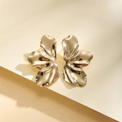 DANA Gold Irregular Metal Dangle Earrings