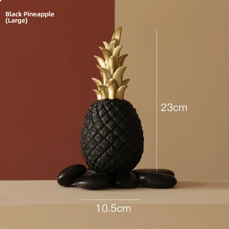 Nordic Gold Pineapple Sculpture Decoration