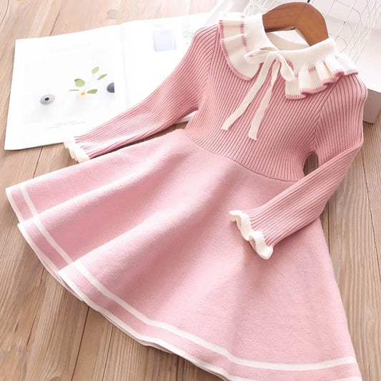 Baby Sweater Knitted Warm Sweater Princess Dress