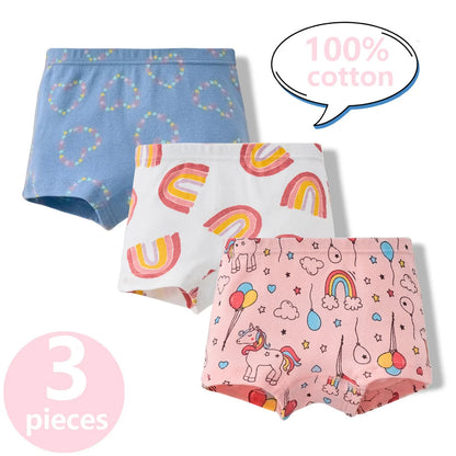 3/6 Pcs 100% Cotton Pretty Cartoon Boxer Set