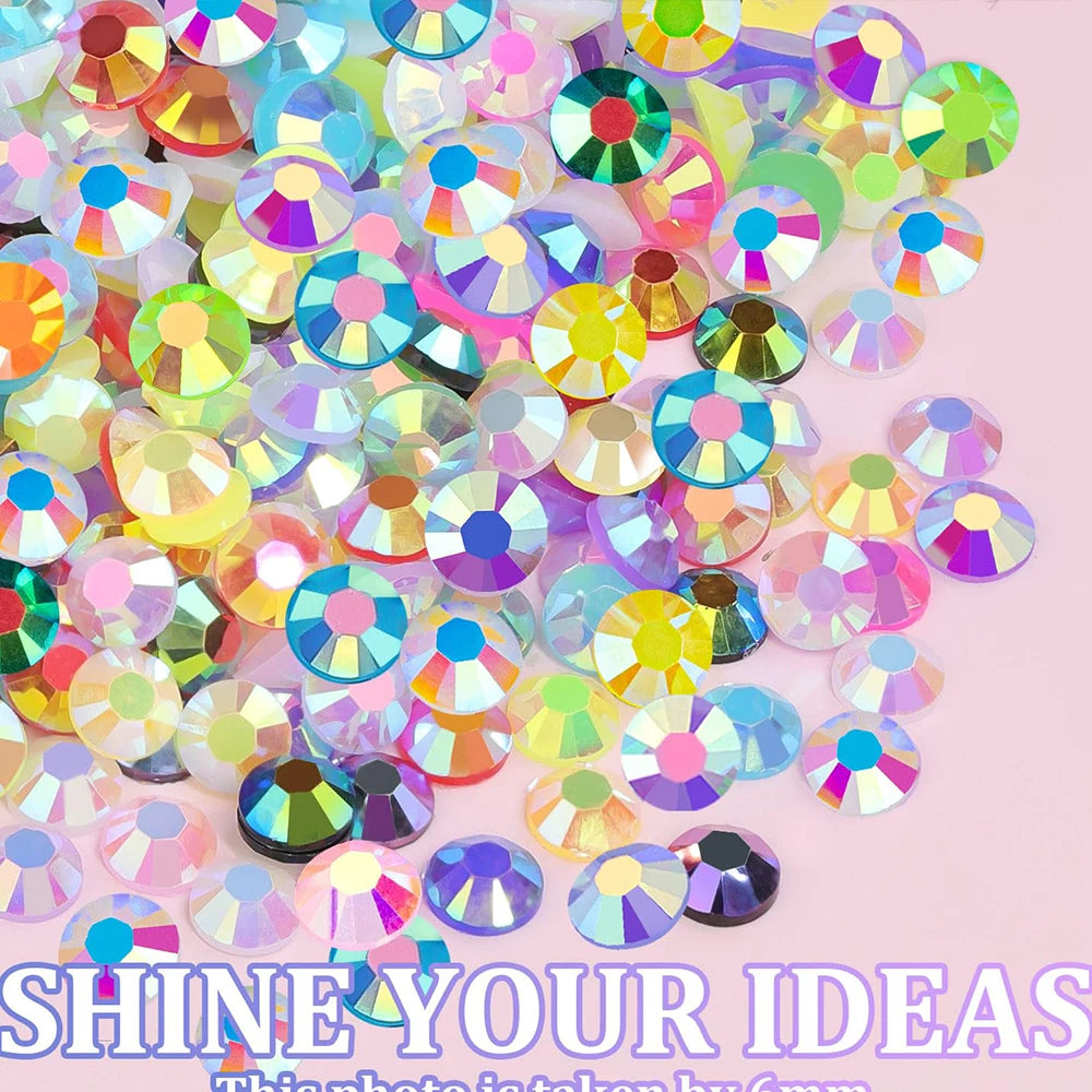 12000Pcs Resin Jelly Rhinestones Multicolor Nail Art