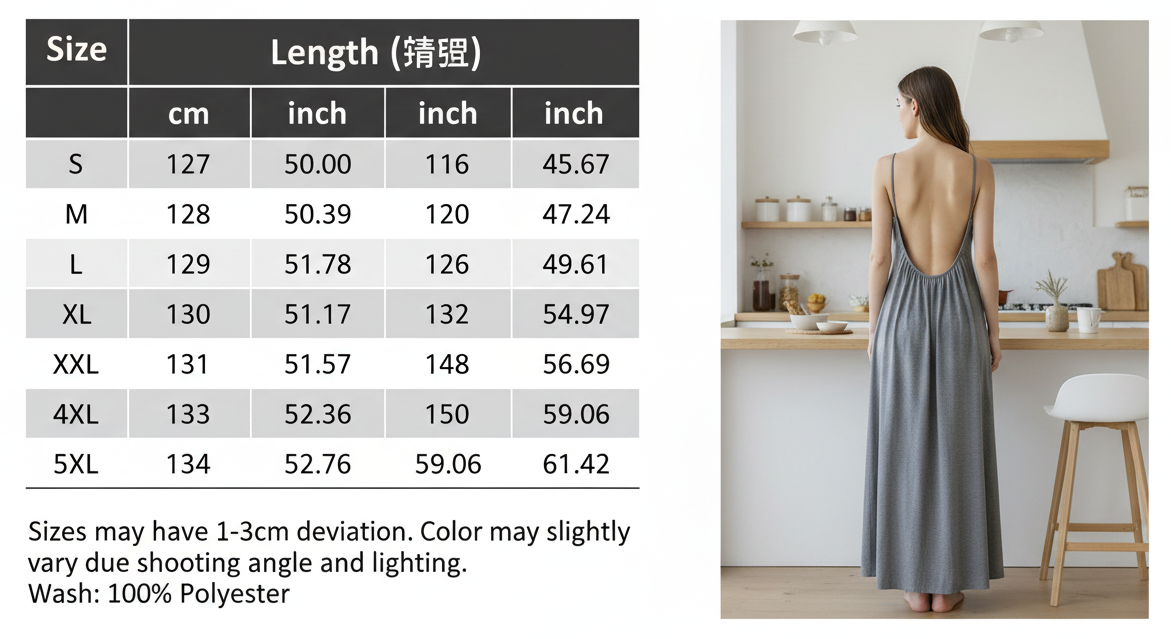 Strapless Backless Long Loose Sleepwear Maxi Dress Pajamas
