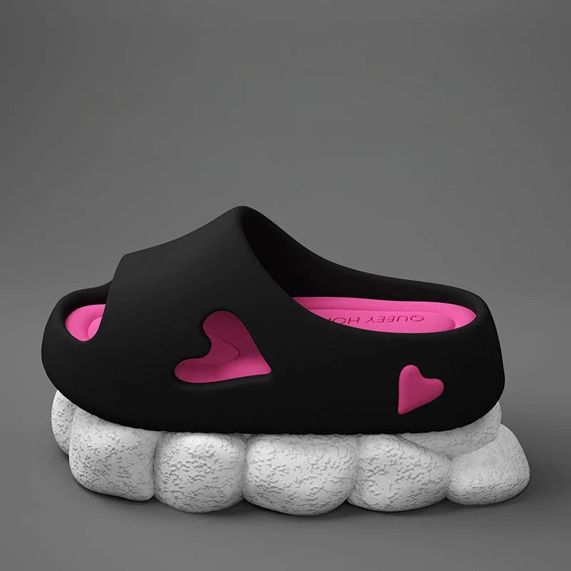 DANA Love Heart Platform Slippers
